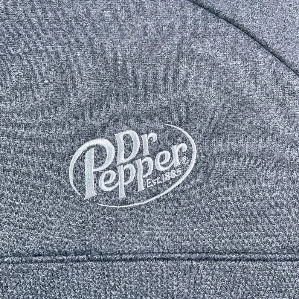 Nike Sweater Mens XL Gray Therma Fit Fleece Dr Pepper Quarter Zip Pullover